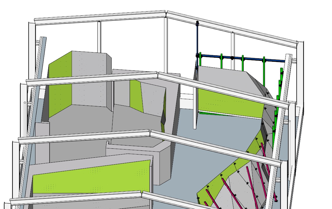 Conception 3D d'une salle d'escalade — étape du business plan